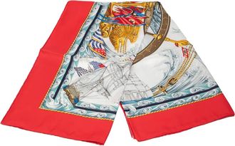 Herm&egrave;s Foulard Vive Le Vent in seta 2000-2020 - Rosso