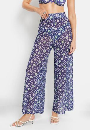 Lascana Strandhose LSCN BY LASCANA, Damen, Gr. 34, N-Gr, blau (blau gebl&uuml;mt), Mesh, Obermaterial: 95% Polyester, 5% Elasthan, bedruckt, gebl&uuml;mt, figurumspiele