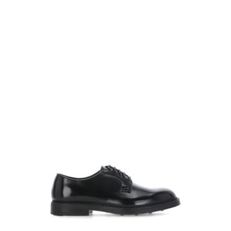 Doucal's Zwarte Leren Veterschoenen - Heren - Nette schoenen - Zwart - 42 EU - Schoenen
