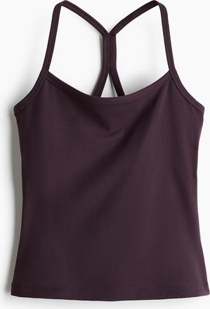 H&M Sport-Trägertop mit integriertem BH mit SoftMove - Brown