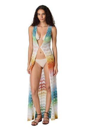 Missoni Long Gilet Cover-up In Shaded Lam&eacute; Viscose in Multicoloured at Nordstrom, Size 44 It