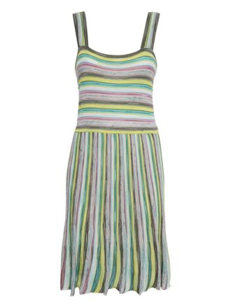 Missoni striped sleeveless knitted dress - women - Fabric - M - White