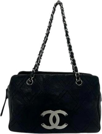 Chanel Pre-owned Calf Leather Shoulder Bag - Dames - Vintage Schoudertas - Zwart - ONE Size - Vintage