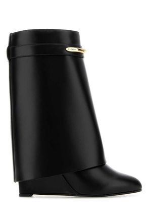 Givenchy Black Solid Heeled Boots