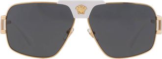 Versace Dark Grey Navigator Mens Sunglasses VE2251 147187 63