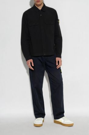 Stone Island Shirt With Logo, Mens, Black