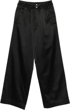 Dries Van Noten Broeken, Heren, Zwart, S, Wol, Wide Broeken