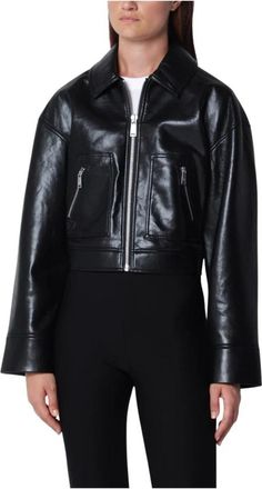 Anine Bing Assan Jacket - Dames - Jassen - Zwart - Maat: S Leer