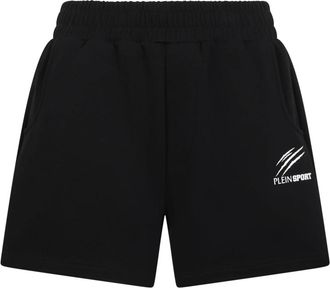 Plein Sport Loose Fit Jogging Shorts Scratch - Dames - Korte sportbroeken - Zwart - M - Katoen - Fitness