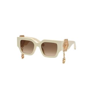 Philipp Plein Sunglasses, unisex, Beige, 51 MM, Authentic Glasses with Top-Notch Service