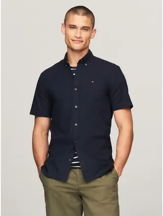 Tommy Hilfiger Mens Regular Fit Stretch Oxford Shirt