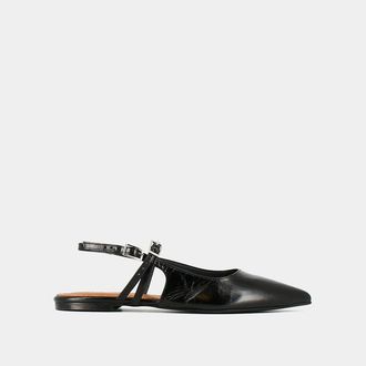 Jonak Leren slingback-ballerinas Dura