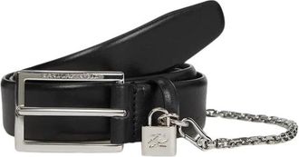 Karl Lagerfeld K/Autograph Riem - Dames - Riemen - Zwart - 65 CM - Leer - Accessoires