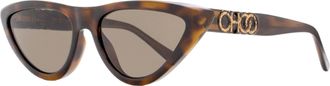 Jimmy Choo London Cat-Eye Tortoiseshell Sunglasses - Brown
