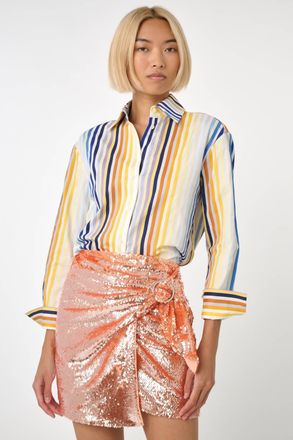Toccin Brennan Boyfriend Shirt In Sunset