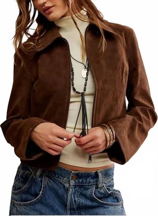 Free People River Vegan Jacket In Brown