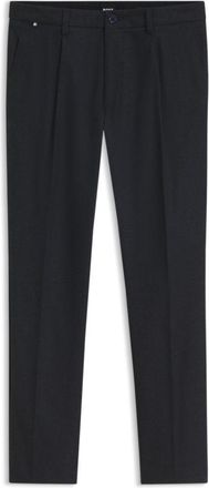 BOSS Modern-fit pants in stretch melange fabric