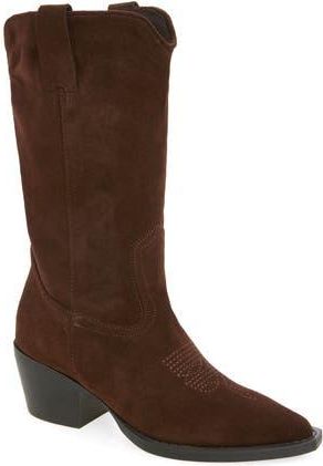 Steve Madden Anslee Western Boot in Chocolate at Nordstrom Rack, Size 6.5