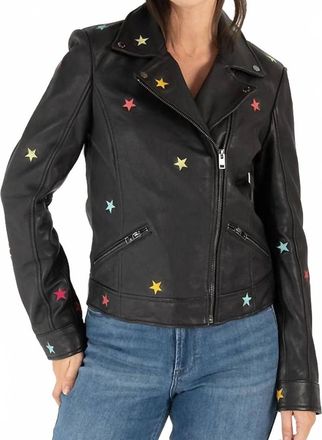 Mauritius Nanca Leather Jacket In Multi-Stars