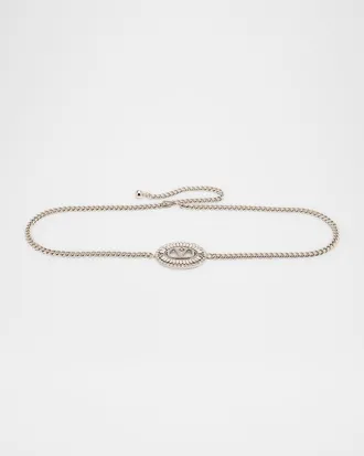 Valentino Garavani Crystal VLogo Signature Chain Belt