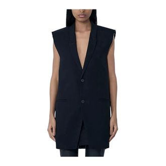 Rick Owens Vests, female, Black, Size: XS Concordian Jacket