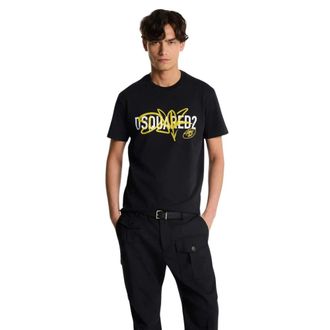 Dsquared2 T-shirt con stampa logo - - Tops - Uomo - Nero - XL