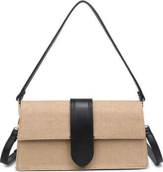 Moda Luxe Violet - Straw Crossbody in Natural Black at Nordstrom