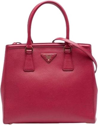 Prada Pre-owned Handbags, female, Red, Size: ONE SIZE Pre-owned Parabole Satchel