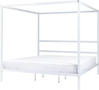 Beliani Beliani - Cama Con Somier De Metal Blanco 180 X 200 Cm Contrachapado Marco Dosel Lestards