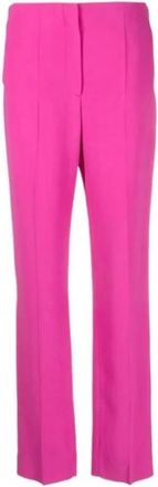 Emporio Armani Stretch Viscose Blend Pants - Dames - Wijde Broeken - Roze - 2XL - Broeken