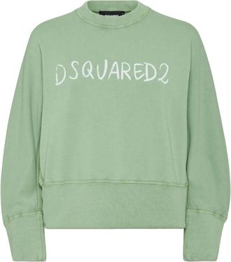 Dsquared2 Felpa con stampa - Verde