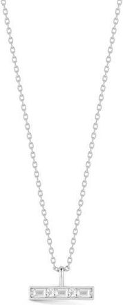 Glaze Jewelry Cubic Zirconia Bar Pendant Necklace in Silver at Nordstrom Rack