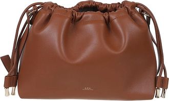 A.P.C. A.p.c., Tassen, Dames, Bruin, ONE Size, Polyester, Ninon Drawstring Bag