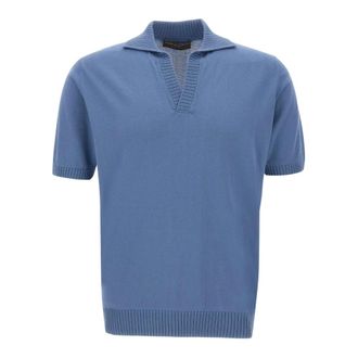 FILIPPO DE LAURENTIIS Polo Hemden - Heren - Tops - Blauw - Maat: L