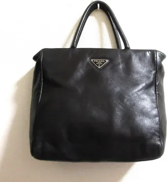 Prada Black Nappa Leather Tote Bag (Pre-Owned)
