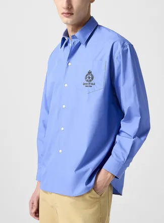 Sporty & Rich Mens Crown Tennis poplin shirt Unisex