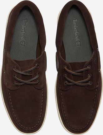Timberland Mens Leather Loafers Pier Portofino Dark Brown