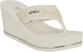 Guess Silus Eva Platform Flip Flop in White at Nordstrom Rack, Size 9