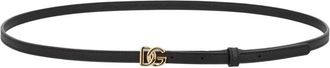 Dolce & Gabbana Black Solid Logo Buckle Belt