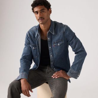 Levi's Barstow Standard Fit Western Shirt - Mens - 2XL - Blue