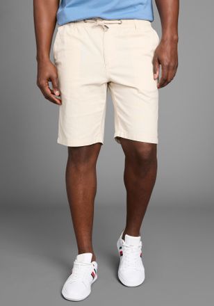 DELMAO Bermudas DELMAO aus Leinen, Herren, Gr. XXL, N-Gr, beige (sand), Web, Obermaterial: 55% Leinen, 45% Baumwolle, Leinenoptik, bequem kniefrei, Hosen Ber