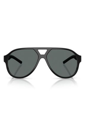 Ferrari 58mm Pilot Sunglasses in Black /Dark Grey Polar at Nordstrom