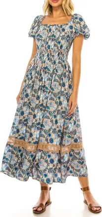 A Collective Story Floral Print Maxi Dress in Hazelnut at Nordstrom, Size X-Large