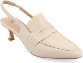 Journee Collection Amory Slingback Pump in Beige at Nordstrom Rack, Size 7.5