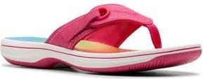 Clarks Breeze Reyna Flip Flop in Bright Pink Ombre at Nordstrom Rack, Size 10