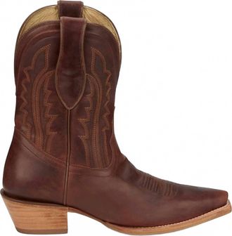 Tony Lama Womens Areli Western Booties In Cognac /brown