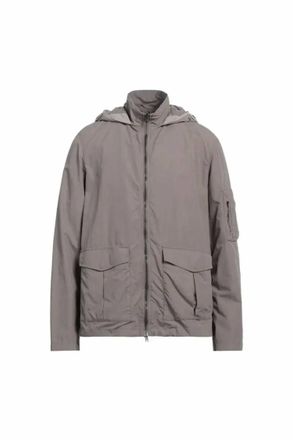 Herno Mens Hooded Multi-Pocket Jacket In Nuovo Tortora