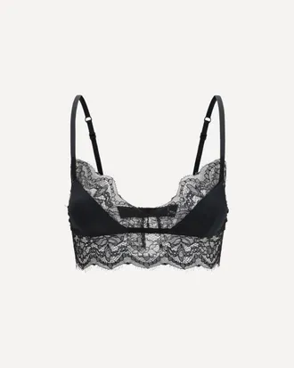 Dolce & Gabbana Reggiseno bralette soft cup in raso con pizzo Woman 1