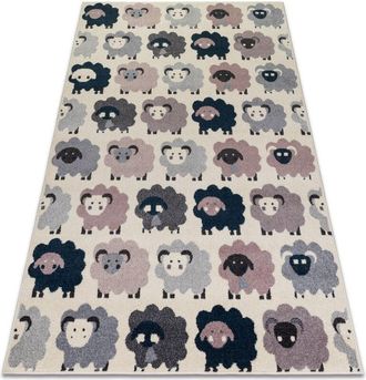 RugsX Rugsx - Alfombra Heos 78468 Ovejas Crema/rosa/azul/gris Beige 190x270 Cm