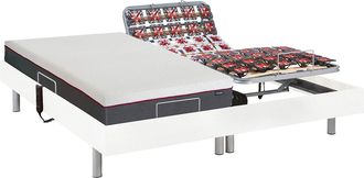 Vente-Unique Letto relax elettrico sole sospensioni Materasso memory Motori OKIN 2 x 90 x 200 cm Bianco - ATRIDE di YSM&Eacute;E